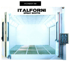 matériel de carrosserie cabine de peinture italforni italie