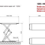 pont élévateur à ciseaux extensible